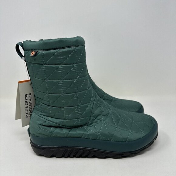 Bogs Snowday II Mid Waterproof Slip On Winter Snow Boot Jade Sz 8 - Picture 1 of 13